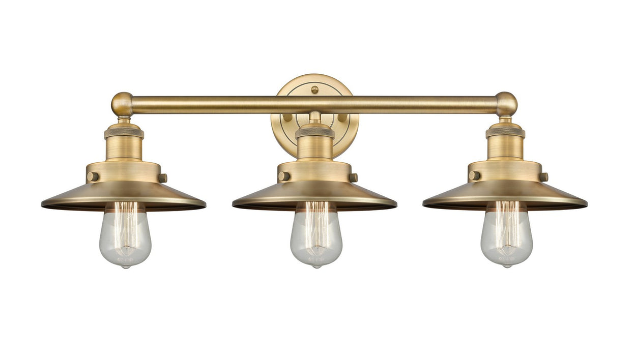 Innovations - 616-3W-BB-M4-BB - Three Light Bath Vanity - Downtown Urban - Brushed Brass