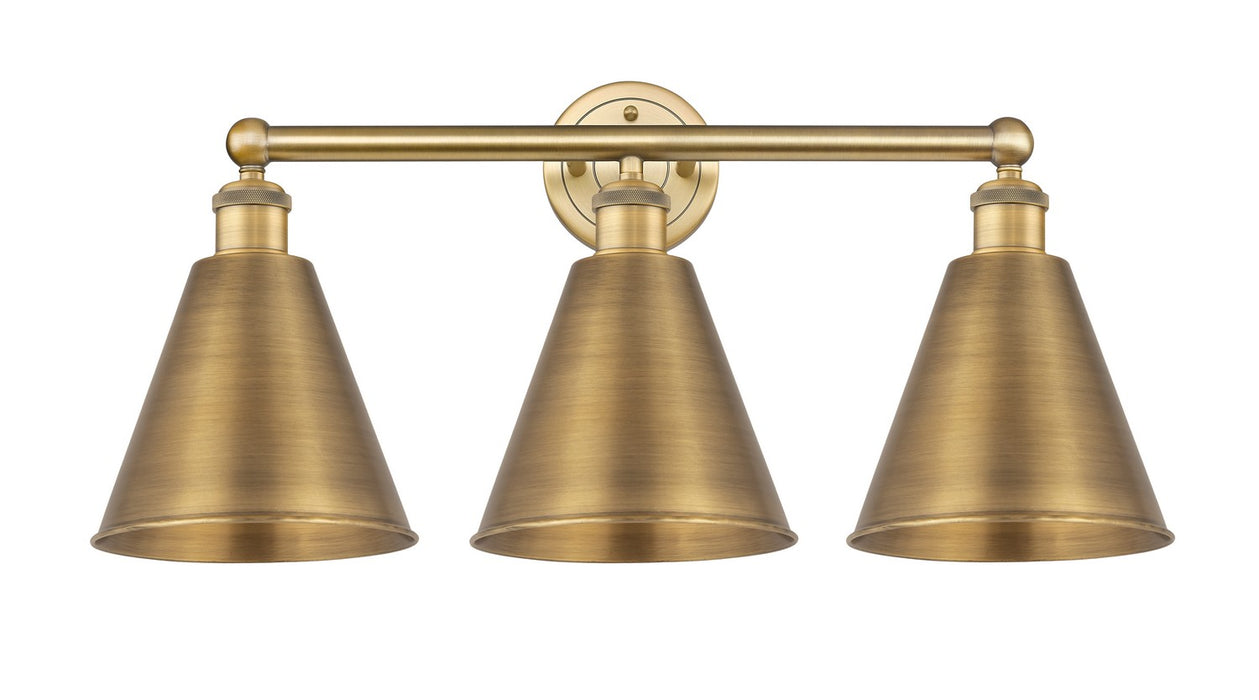 Innovations - 616-3W-BB-MBC-8-BB - Three Light Bath Vanity - Downtown Urban - Brushed Brass