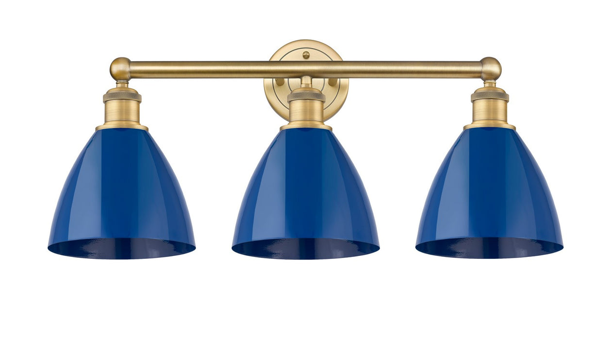 Innovations - 616-3W-BB-MBD-75-BL - Three Light Bath Vanity - Downtown Urban - Brushed Brass