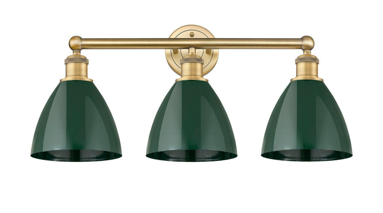 Innovations - 616-3W-BB-MBD-75-GR - Three Light Bath Vanity - Downtown Urban - Brushed Brass