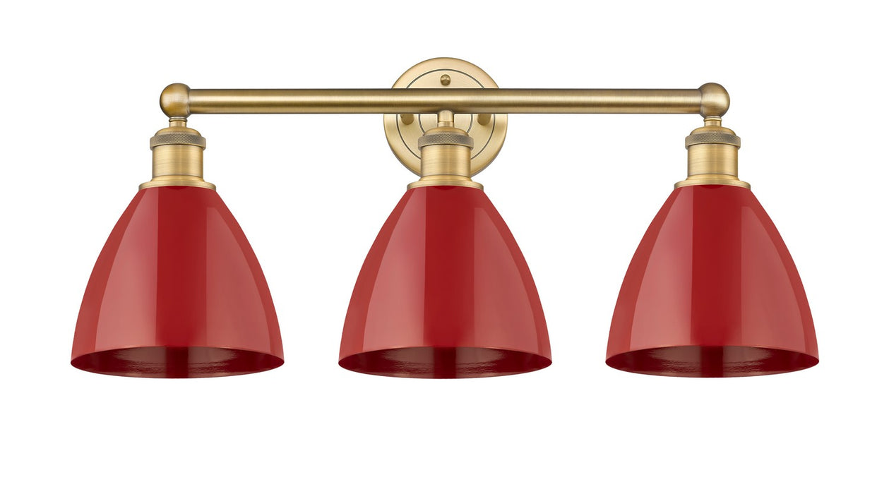 Innovations - 616-3W-BB-MBD-75-RD - Three Light Bath Vanity - Edison - Brushed Brass