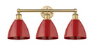 Innovations - 616-3W-BB-MBD-75-RD - Three Light Bath Vanity - Edison - Brushed Brass