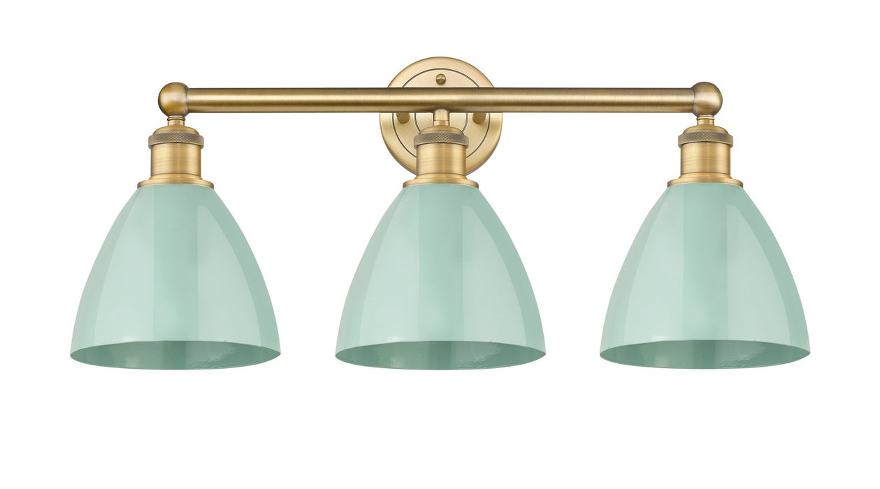 Innovations - 616-3W-BB-MBD-75-SF - Three Light Bath Vanity - Downtown Urban - Brushed Brass