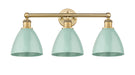 Innovations - 616-3W-BB-MBD-75-SF - Three Light Bath Vanity - Downtown Urban - Brushed Brass