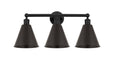 Innovations - 616-3W-BK-MBC-8-BK - Three Light Bath Vanity - Downtown Urban - Matte Black