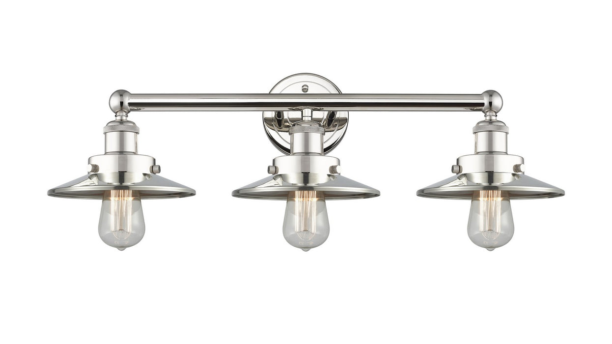 Innovations - 616-3W-PN-M1-PN - Three Light Bath Vanity - Downtown Urban - Polished Nickel