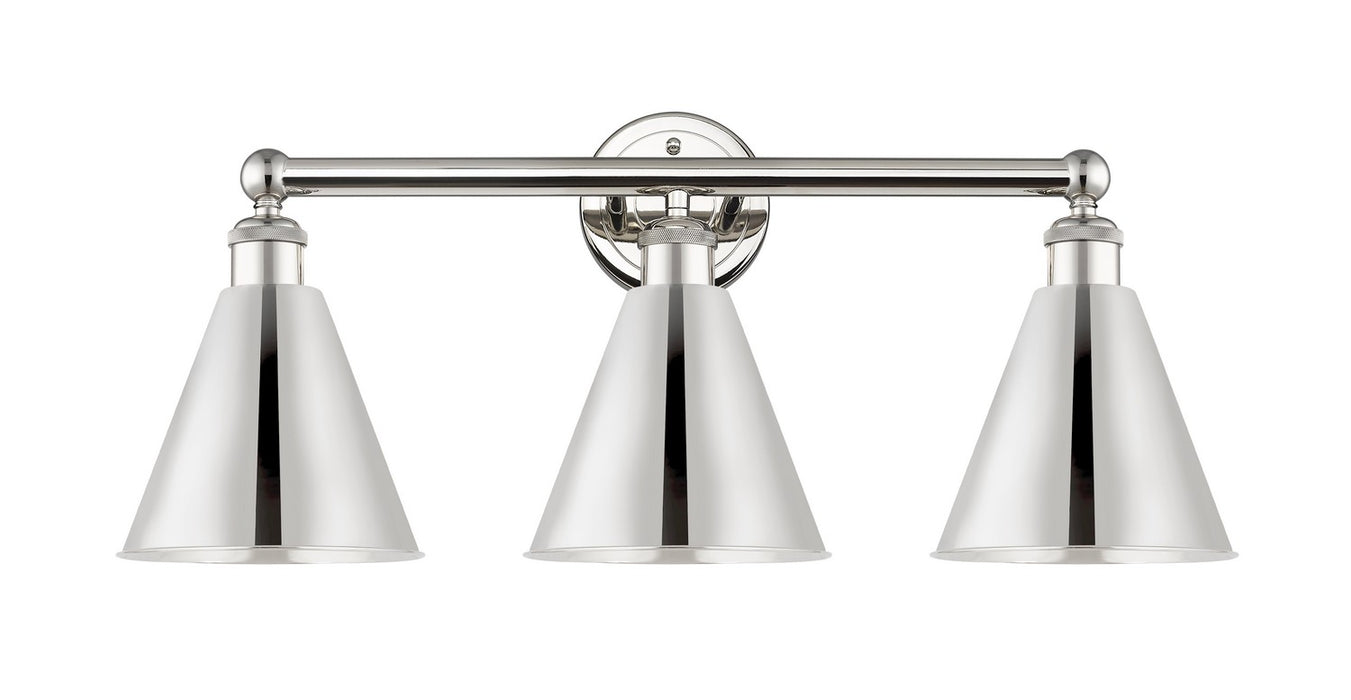 Innovations - 616-3W-PN-MBC-8-PN - Three Light Bath Vanity - Downtown Urban - Polished Nickel