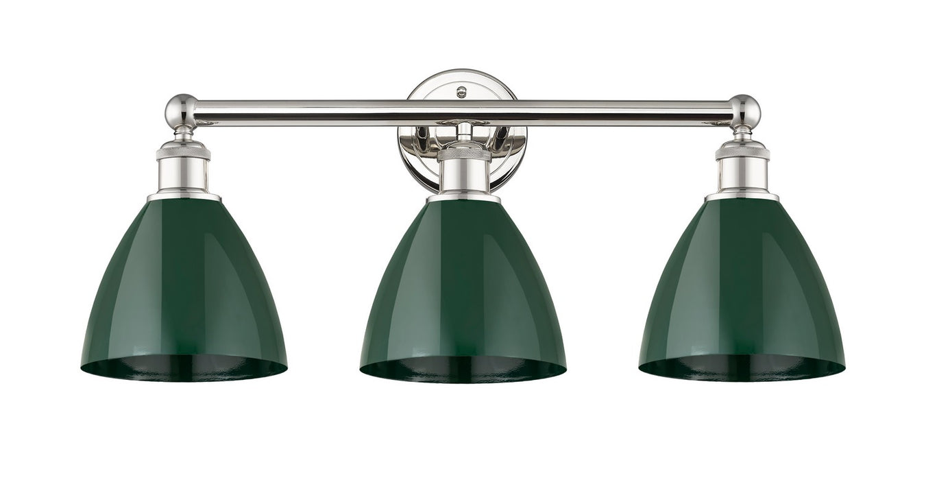 Innovations - 616-3W-PN-MBD-75-GR - Three Light Bath Vanity - Downtown Urban - Polished Nickel