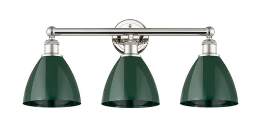 Edison Three Light Bath Vanity Polished Nickel