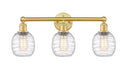 Innovations - 616-3W-SG-G1013 - Three Light Bath Vanity - Edison - Satin Gold