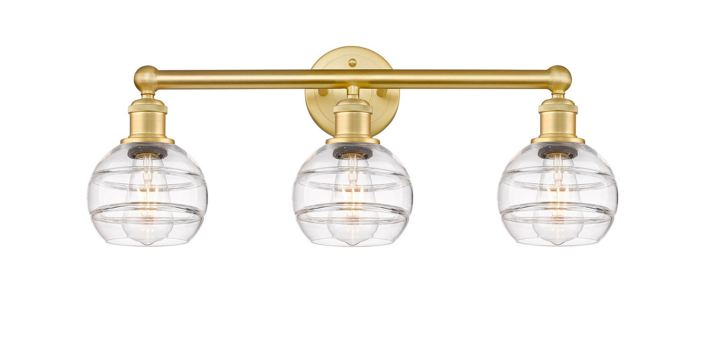 Innovations - 616-3W-SG-G556-6CL - Three Light Bath Vanity - Edison - Satin Gold