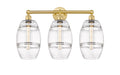 Innovations - 616-3W-SG-G557-8CL - Three Light Bath Vanity - Downtown Urban - Satin Gold