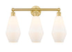 Innovations - 616-3W-SG-G651-7 - Three Light Bath Vanity - Downtown Urban - Satin Gold