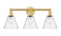 Innovations - 616-3W-SG-GBC-84 - Three Light Bath Vanity - Downtown Urban - Satin Gold