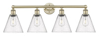 Innovations - 616-4W-AB-GBC-84 - Four Light Bath Vanity - Downtown Urban - Antique Brass