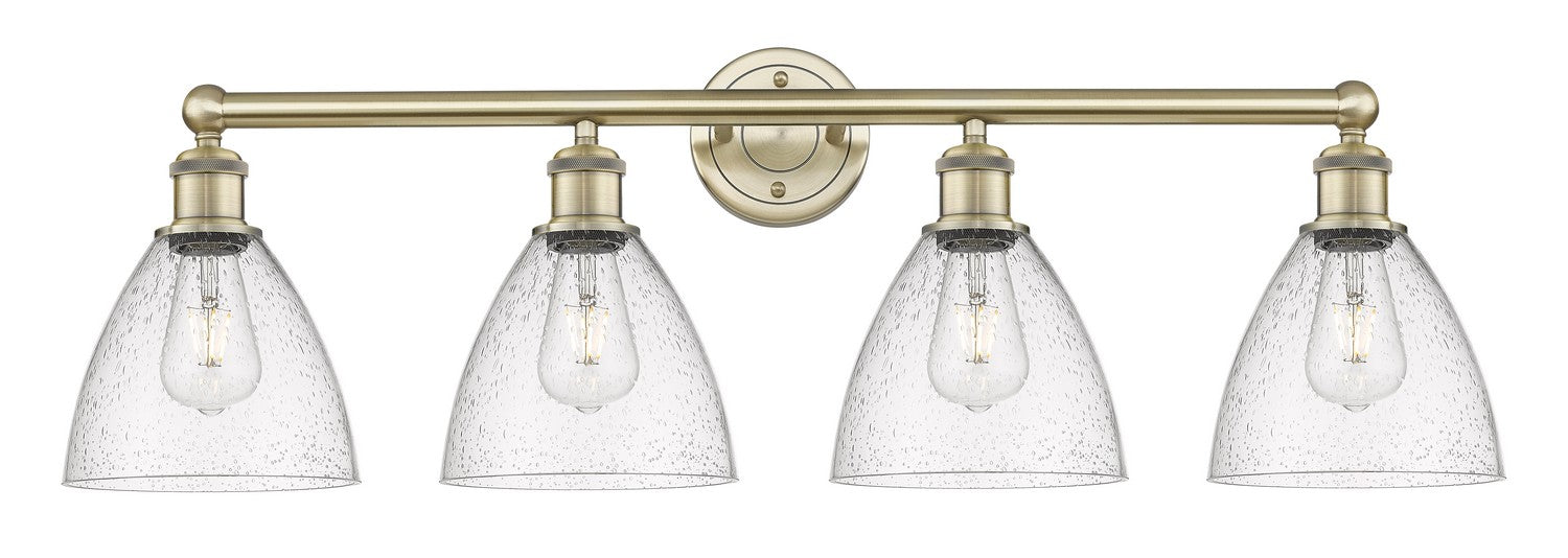 Innovations - 616-4W-AB-GBD-754 - Four Light Bath Vanity - Edison - Antique Brass