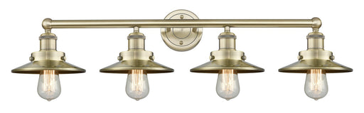 Edison Four Light Bath Vanity Antique Brass