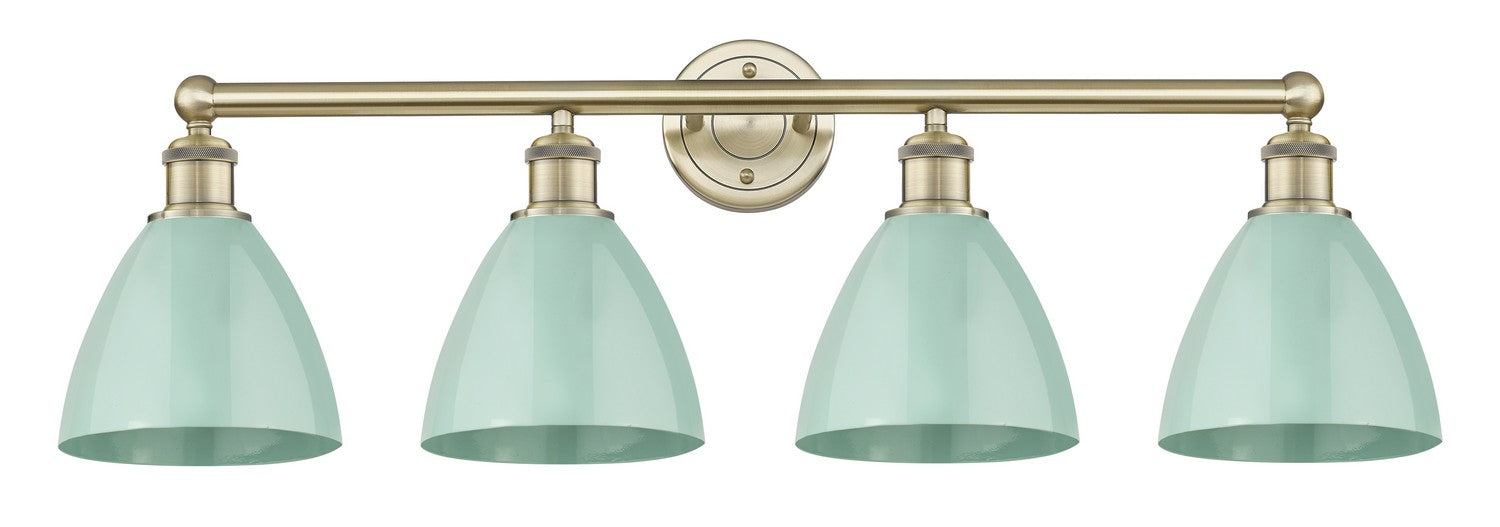 Innovations - 616-4W-AB-MBD-75-SF - Four Light Bath Vanity - Downtown Urban - Antique Brass