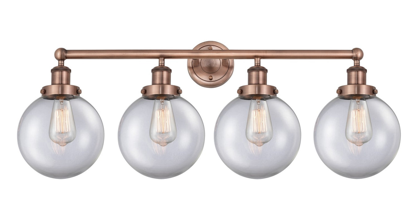 Innovations - 616-4W-AC-G202-8 - Four Light Bath Vanity - Edison - Antique Copper