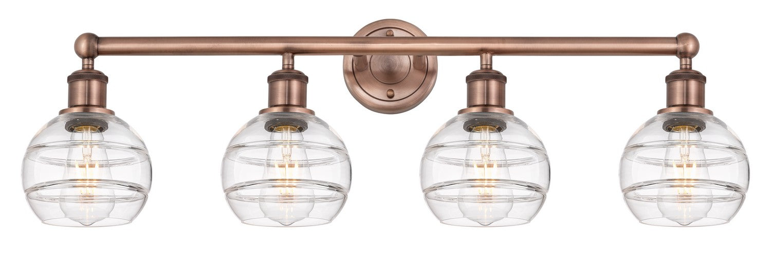 Innovations - 616-4W-AC-G556-6CL - Four Light Bath Vanity - Edison - Antique Copper