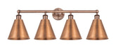Innovations - 616-4W-AC-MBC-8-AC - Four Light Bath Vanity - Downtown Urban - Antique Copper