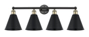 Innovations - 616-4W-BAB-MBC-8-BK - Four Light Bath Vanity - Downtown Urban - Black Antique Brass