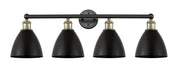 Innovations - 616-4W-BAB-MBD-75-BK - Four Light Bath Vanity - Downtown Urban - Black Antique Brass