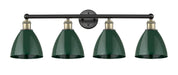Innovations - 616-4W-BAB-MBD-75-GR - Four Light Bath Vanity - Downtown Urban - Black Antique Brass