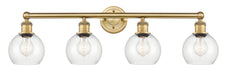 Innovations - 616-4W-BB-G122-6 - Four Light Bath Vanity - Edison - Brushed Brass