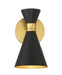 George Kovacs - P1826-248 - One Light Wall Sconce - Conic - Coal+Honey Gold