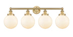 Innovations - 616-4W-BB-G201-8 - Four Light Bath Vanity - Edison - Brushed Brass