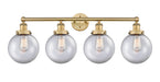 Innovations - 616-4W-BB-G202-8 - Four Light Bath Vanity - Edison - Brushed Brass