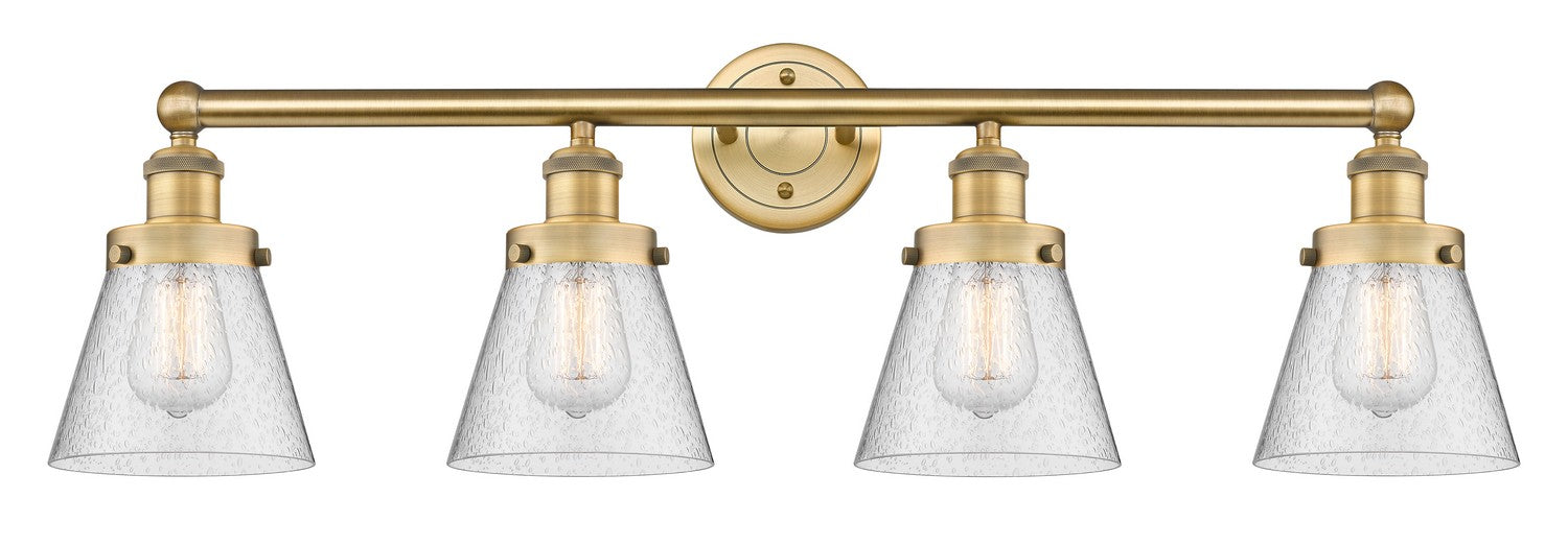 Innovations - 616-4W-BB-G64 - Four Light Bath Vanity - Edison - Brushed Brass