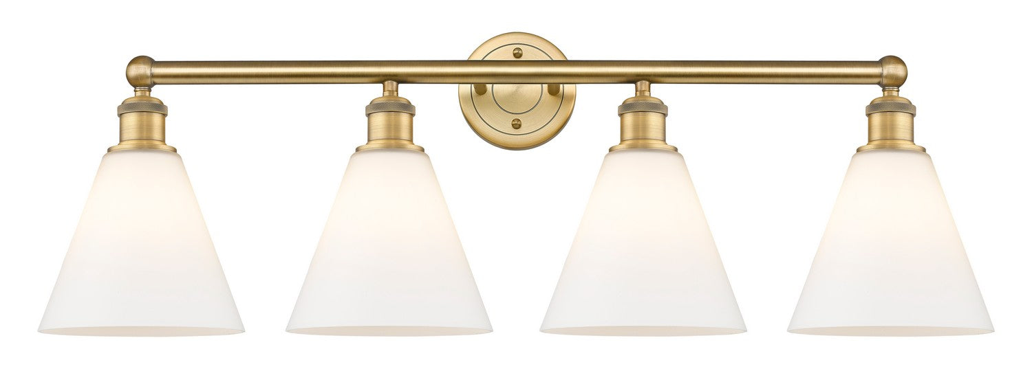 Innovations - 616-4W-BB-GBC-81 - Four Light Bath Vanity - Downtown Urban - Brushed Brass