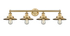 Innovations - 616-4W-BB-M4-BB - Four Light Bath Vanity - Downtown Urban - Brushed Brass