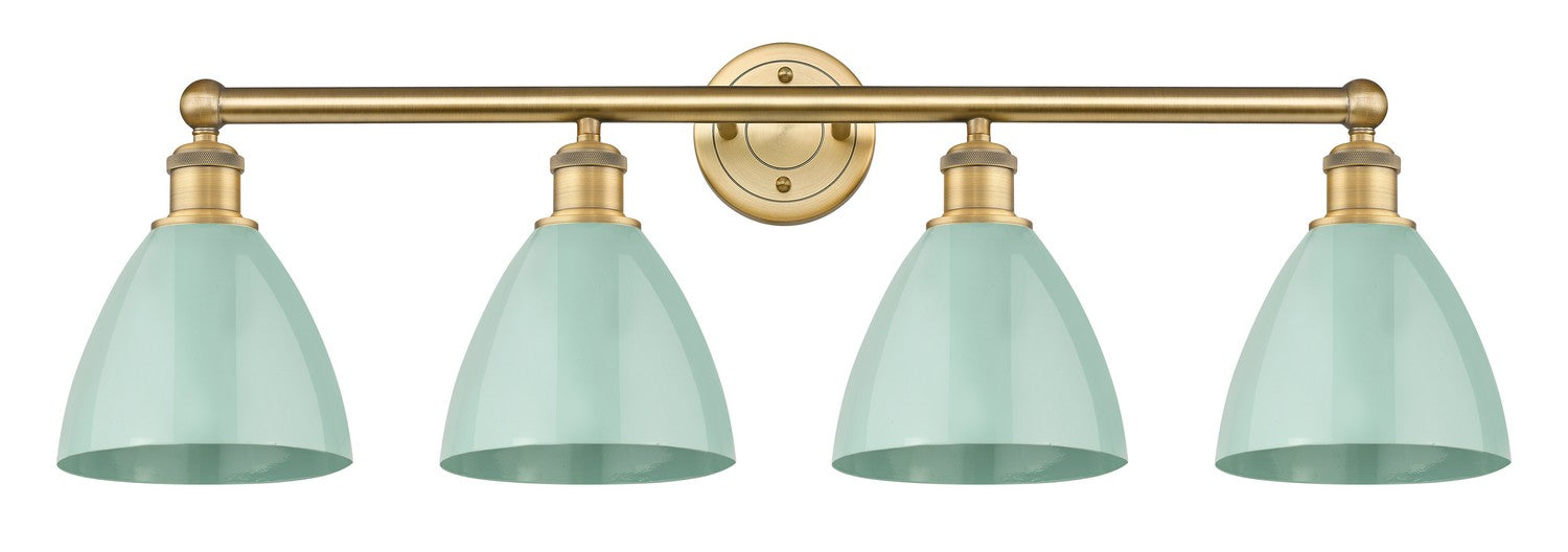 Innovations - 616-4W-BB-MBD-75-SF - Four Light Bath Vanity - Downtown Urban - Brushed Brass