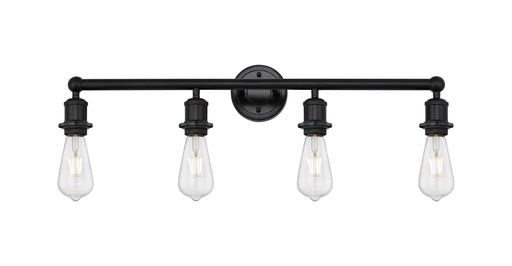 Edison Four Light Bath Vanity Matte Black