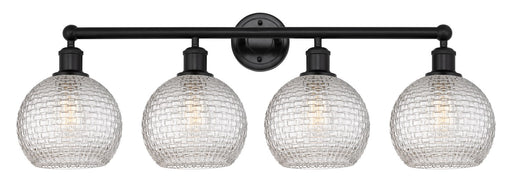 Edison Four Light Bath Vanity Matte Black