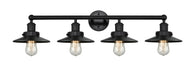 Innovations - 616-4W-BK-M6-BK - Four Light Bath Vanity - Franklin Restoration - Matte Black