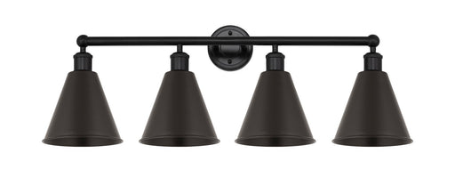 Edison Four Light Bath Vanity Matte Black