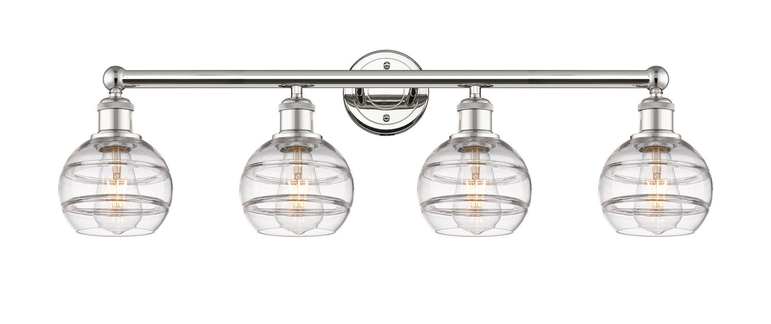 Innovations - 616-4W-PN-G556-6CL - Four Light Bath Vanity - Edison - Polished Nickel