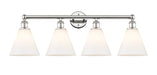 Innovations - 616-4W-PN-GBC-81 - Four Light Bath Vanity - Downtown Urban - Polished Nickel