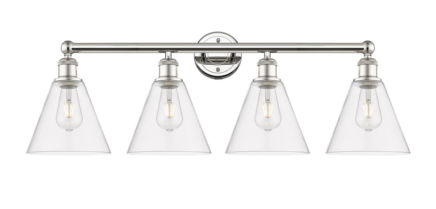 Innovations - 616-4W-PN-GBC-82 - Four Light Bath Vanity - Downtown Urban - Polished Nickel