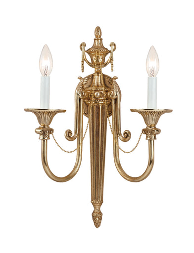 Langley Two Light Wall Sconce Olde Brass