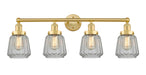 Innovations - 616-4W-SG-G142 - Four Light Bath Vanity - Edison - Satin Gold