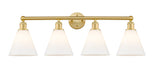 Innovations - 616-4W-SG-GBC-81 - Four Light Bath Vanity - Downtown Urban - Satin Gold