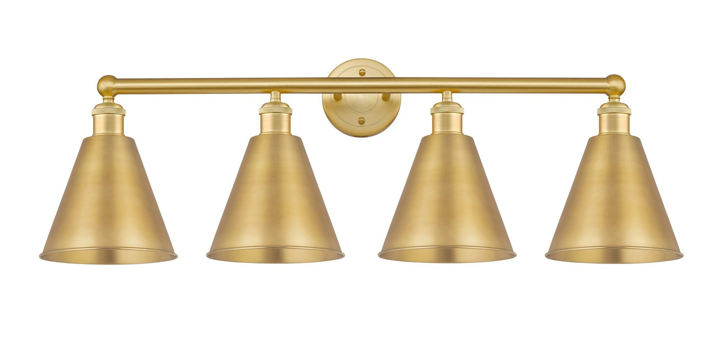 Innovations - 616-4W-SG-MBC-8-SG - Four Light Bath Vanity - Downtown Urban - Satin Gold