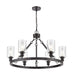 Innovations - 830-BK-G804 - Six Light Chandelier - Ballston - Matte Black