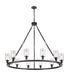 Innovations - 850-BK-G804 - 12 Light Chandelier - Ballston - Matte Black