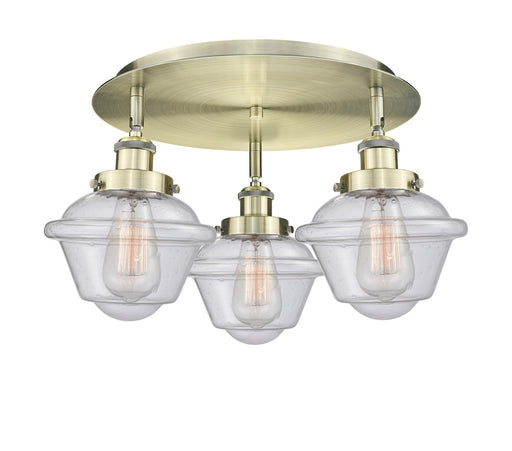 Downtown Urban Three Light Flush Mount